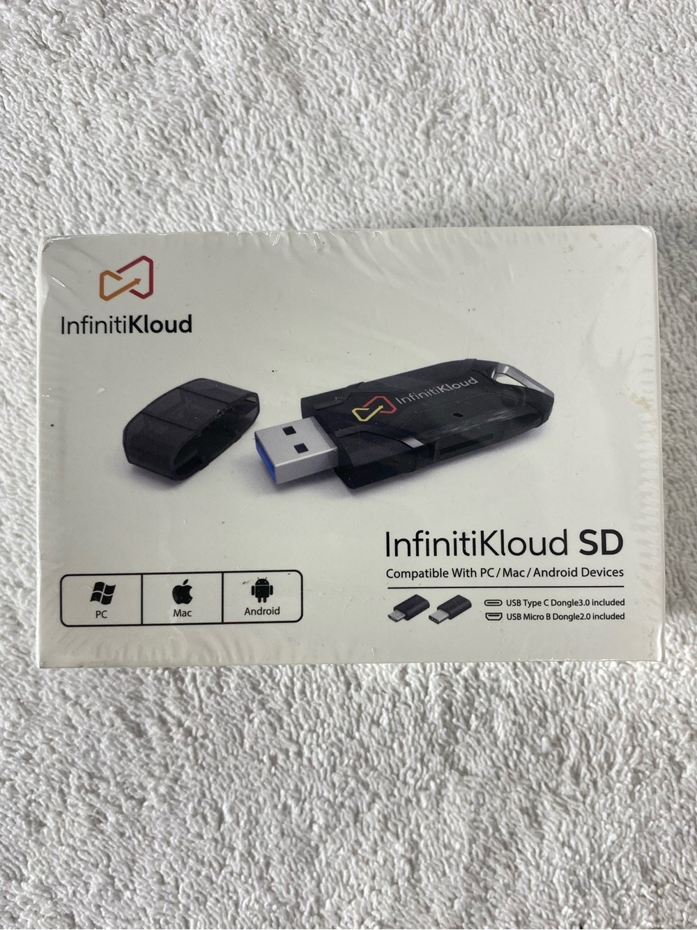 5/$35 InfinitiKloud SD Backup Drive NEW